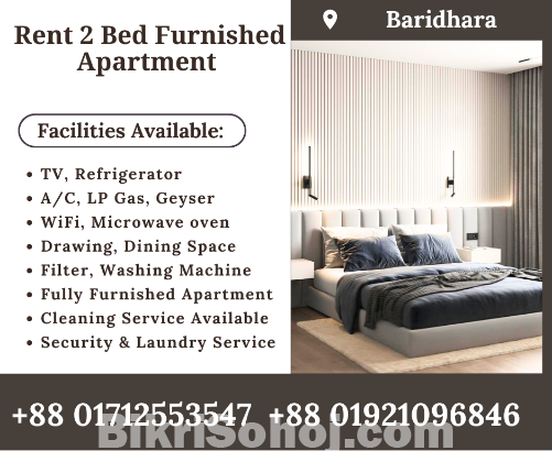 A 2-Bed Furnished Apartments for Rent In Baridhara